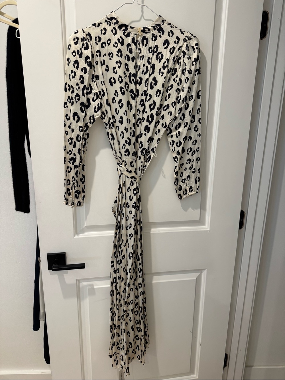 Reformation Cream and Black Leopard Print Long Sleeve Maxi Dress - Picture 5 of 8